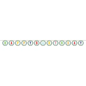 Bright Birthday Ribbon Banner 9' | 1ct