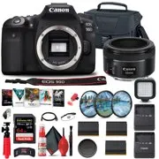 Canon EOS 90D DSLR Camera (Body Only) (3616C002)   Canon EF 50mm Lens Outdoor Bundle