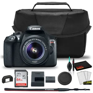 Canon EOS Rebel T6 DSLR Camera with 18-55mm Lens (1159C003)    EOS Bag    Sandisk Ultra 64GB Card   Clean and Care Kit