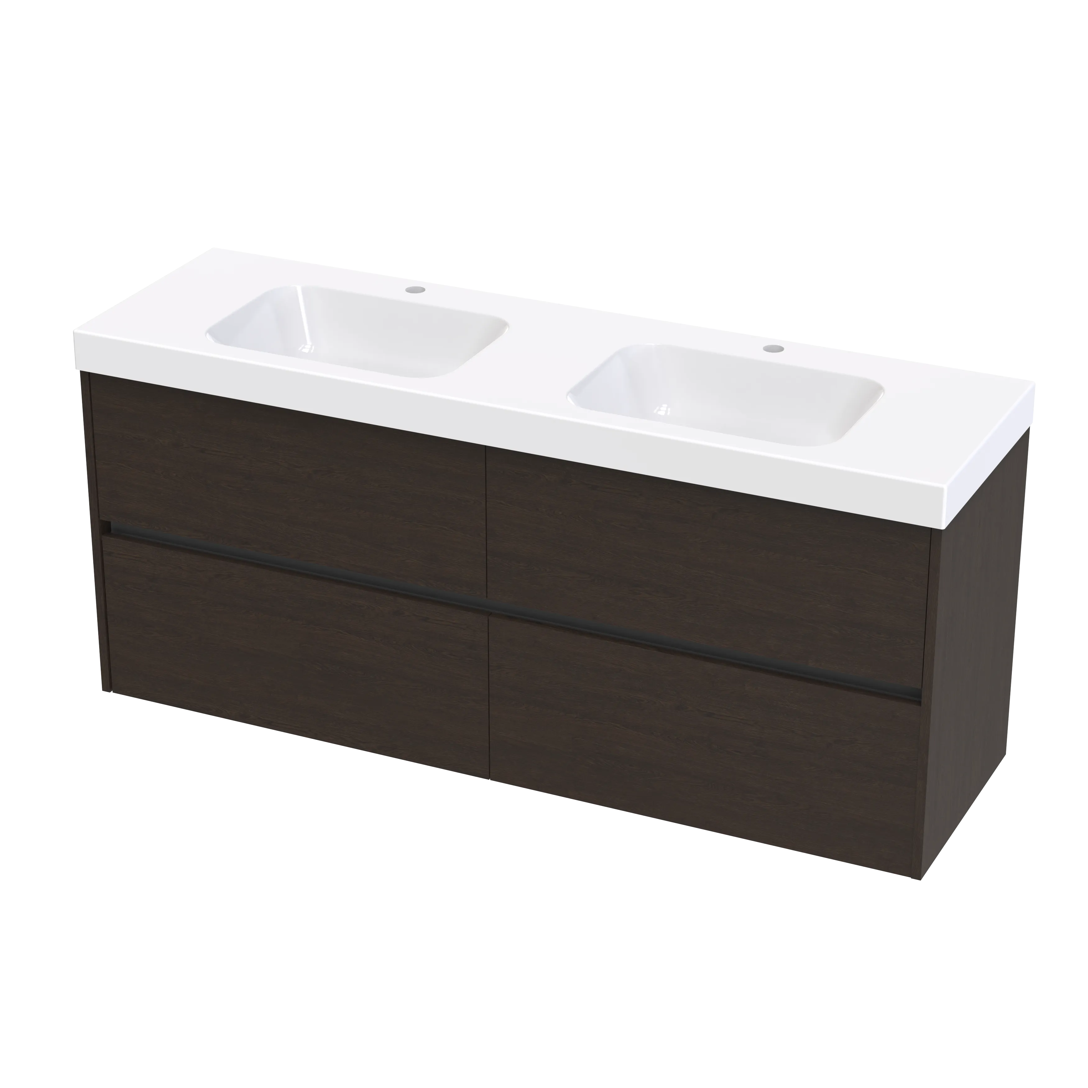 Cara Syrtari 1500 4 Drawer Double Basin Wall Vanity