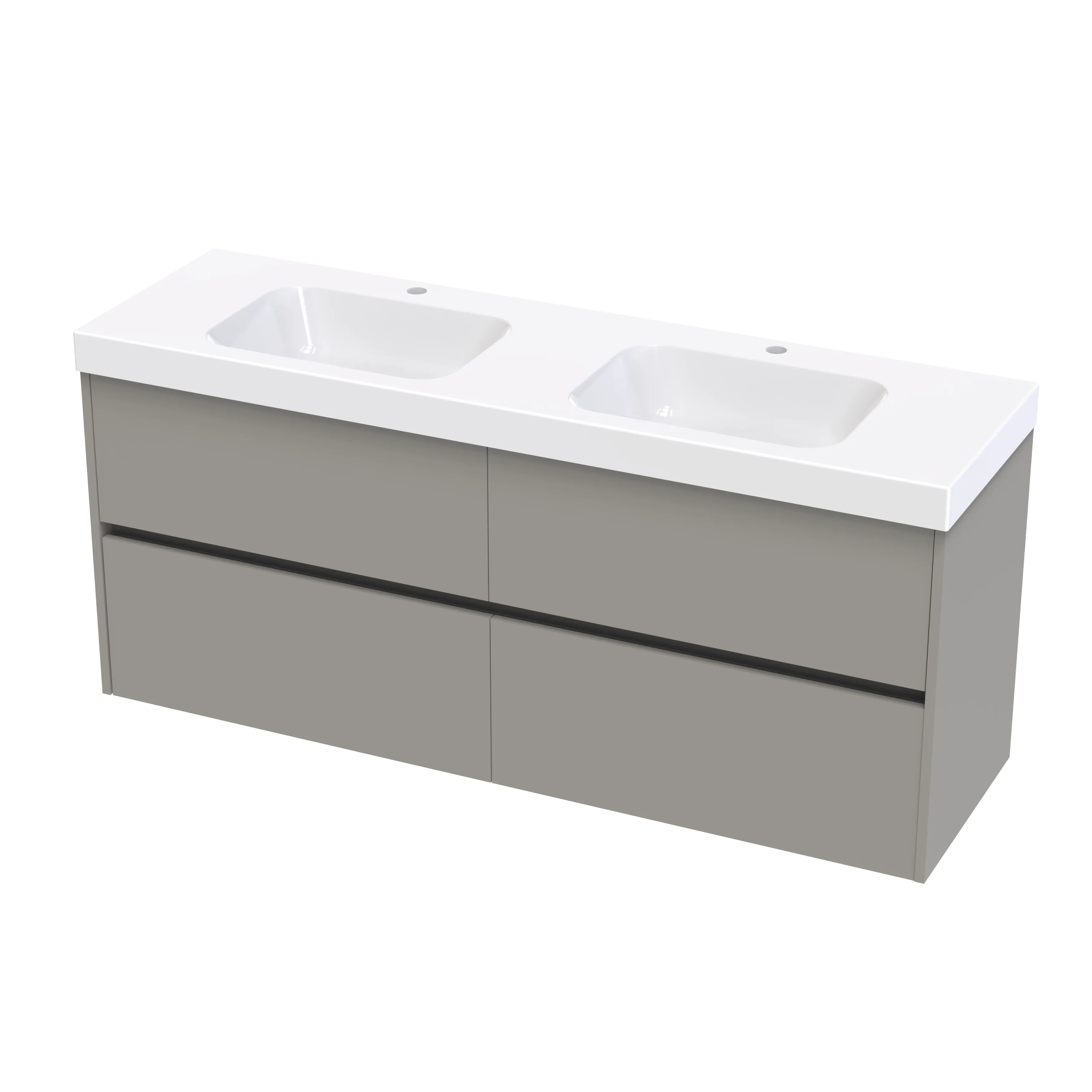 Cara Syrtari 1500 4 Drawer Double Basin Wall Vanity