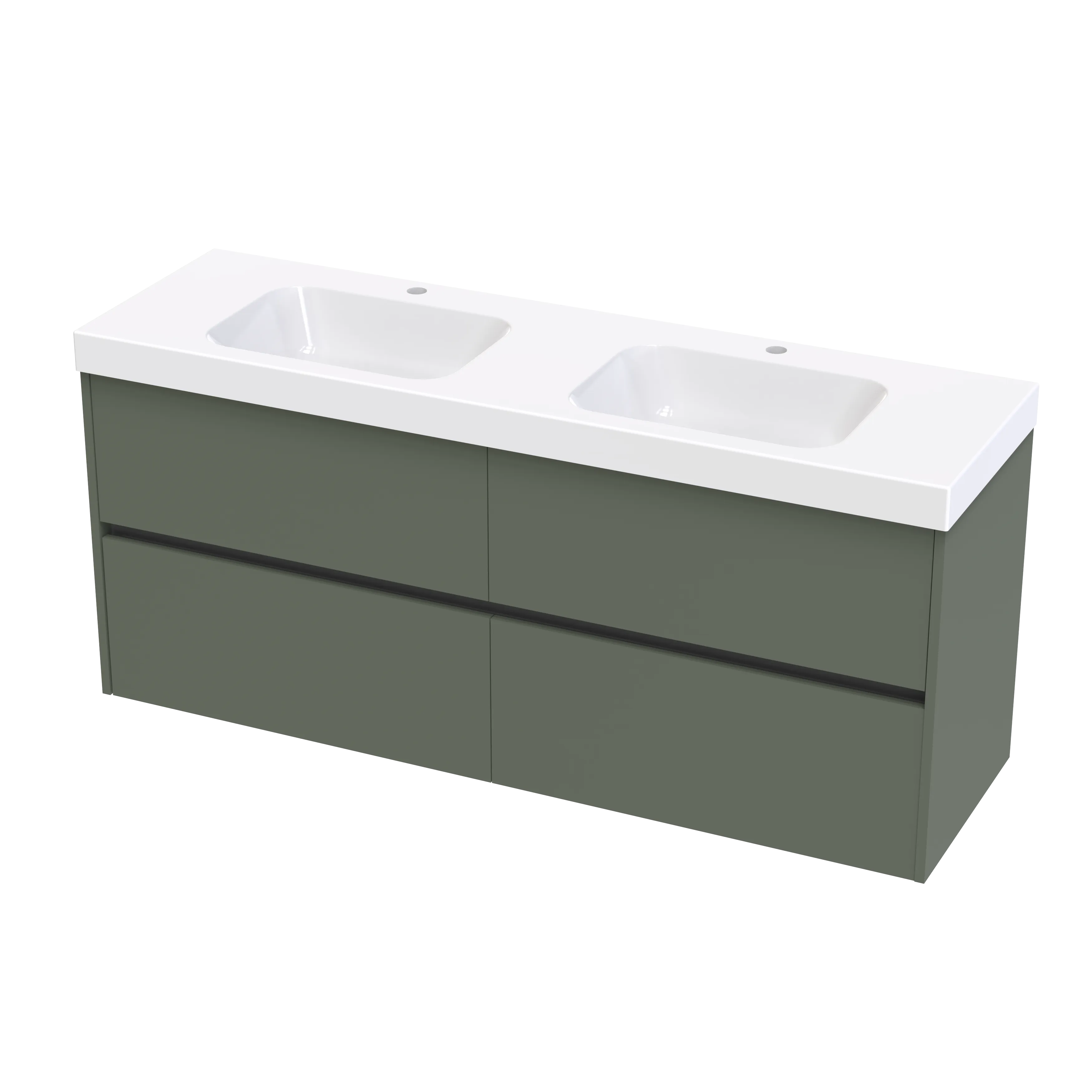 Cara Syrtari 1500 4 Drawer Double Basin Wall Vanity