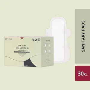 Carmesi Eco-Conscious - Sanitary Pads for Rash-Free   Eco-Friendly Periods (30 XL)