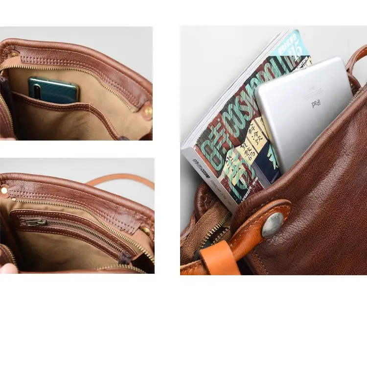 Casual Coffee Leather Men Vertical Side Bag Green Small Messenger Bag Camouflage Courier Bag For Men