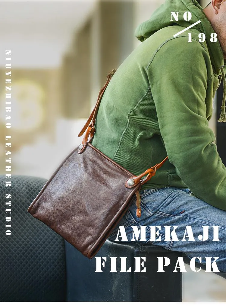 Casual Coffee Leather Men Vertical Side Bag Green Small Messenger Bag Camouflage Courier Bag For Men