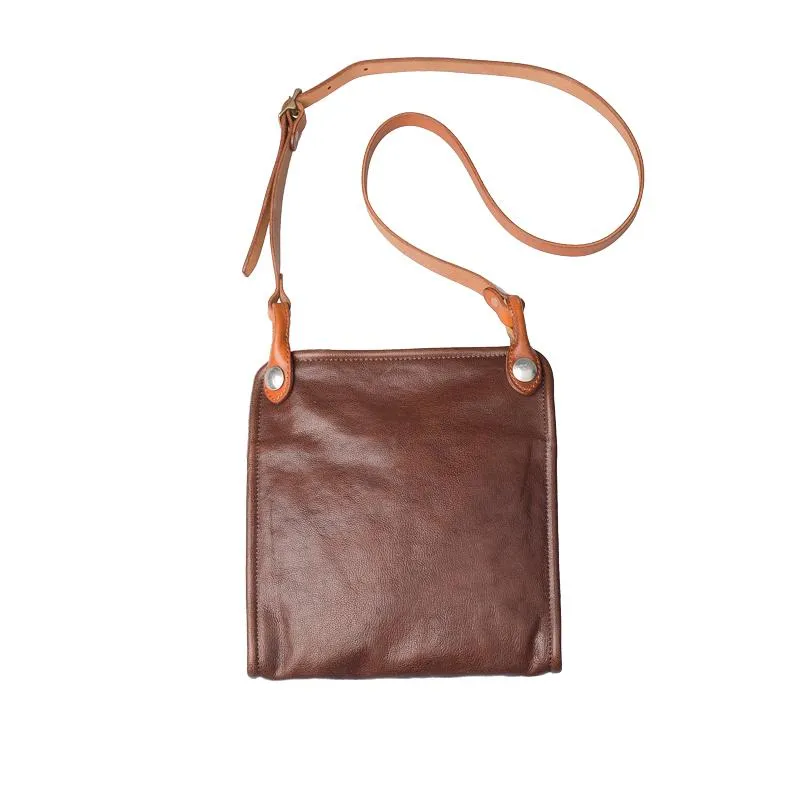 Casual Coffee Leather Men Vertical Side Bag Green Small Messenger Bag Camouflage Courier Bag For Men