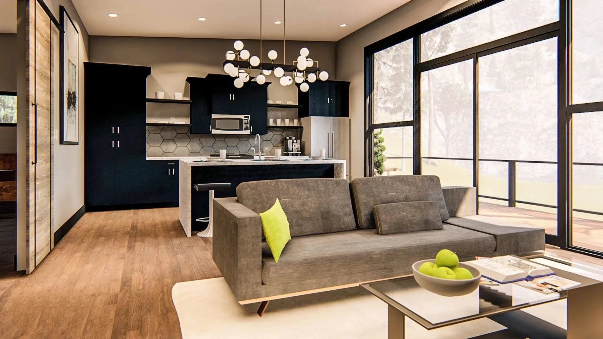 Charming 932 sq. ft. Garage Apartment with Open Living and Spacious Deck