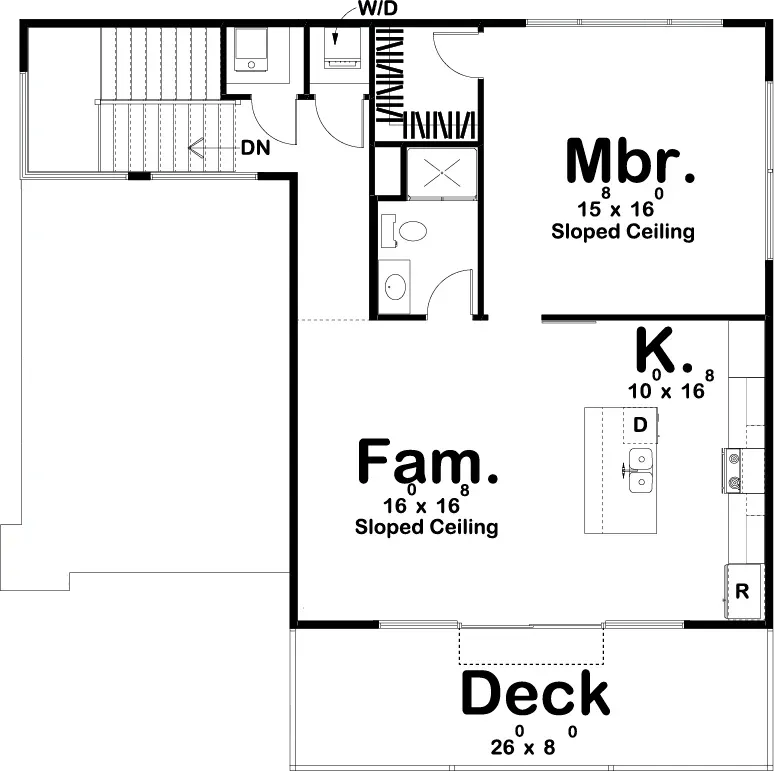 Charming 932 sq. ft. Garage Apartment with Open Living and Spacious Deck