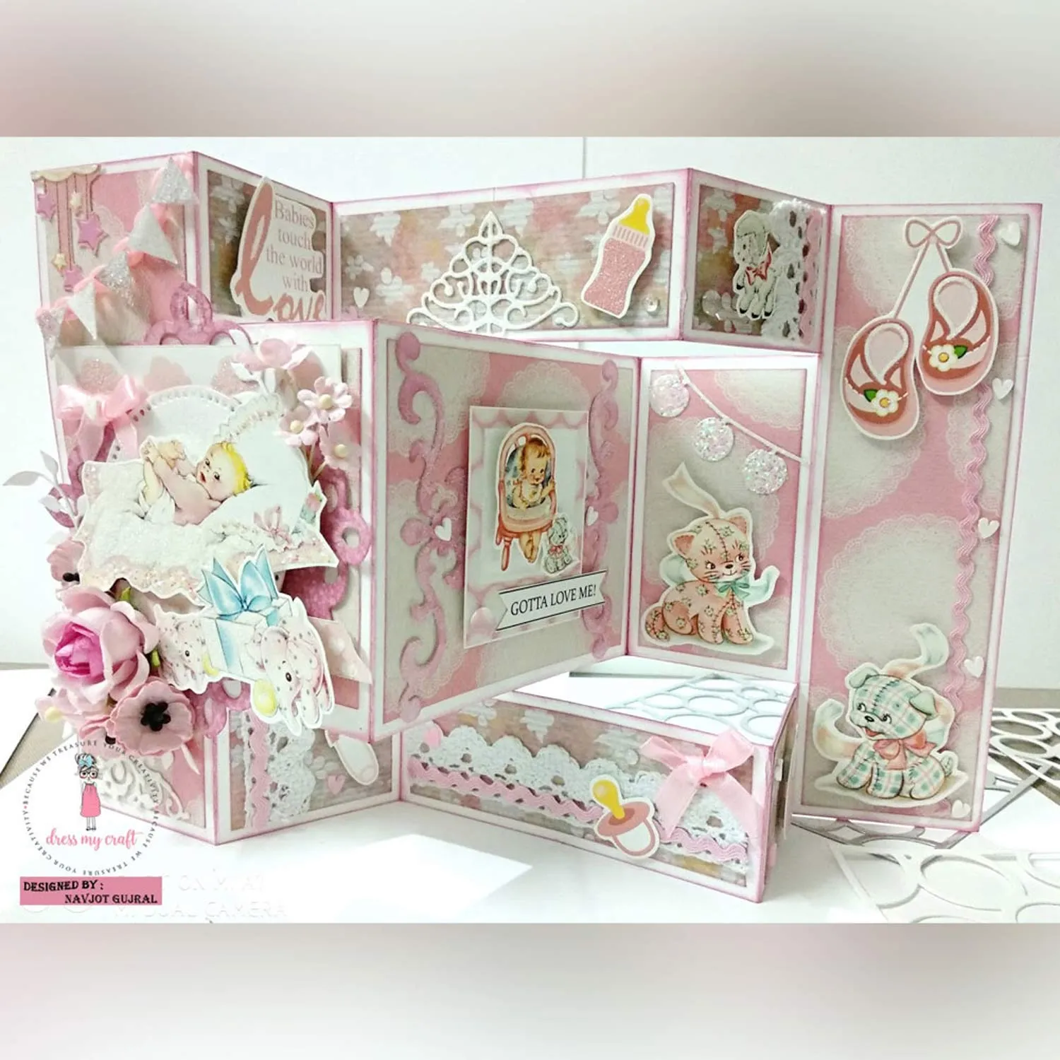 Charming Baby Girl Motif Sheet