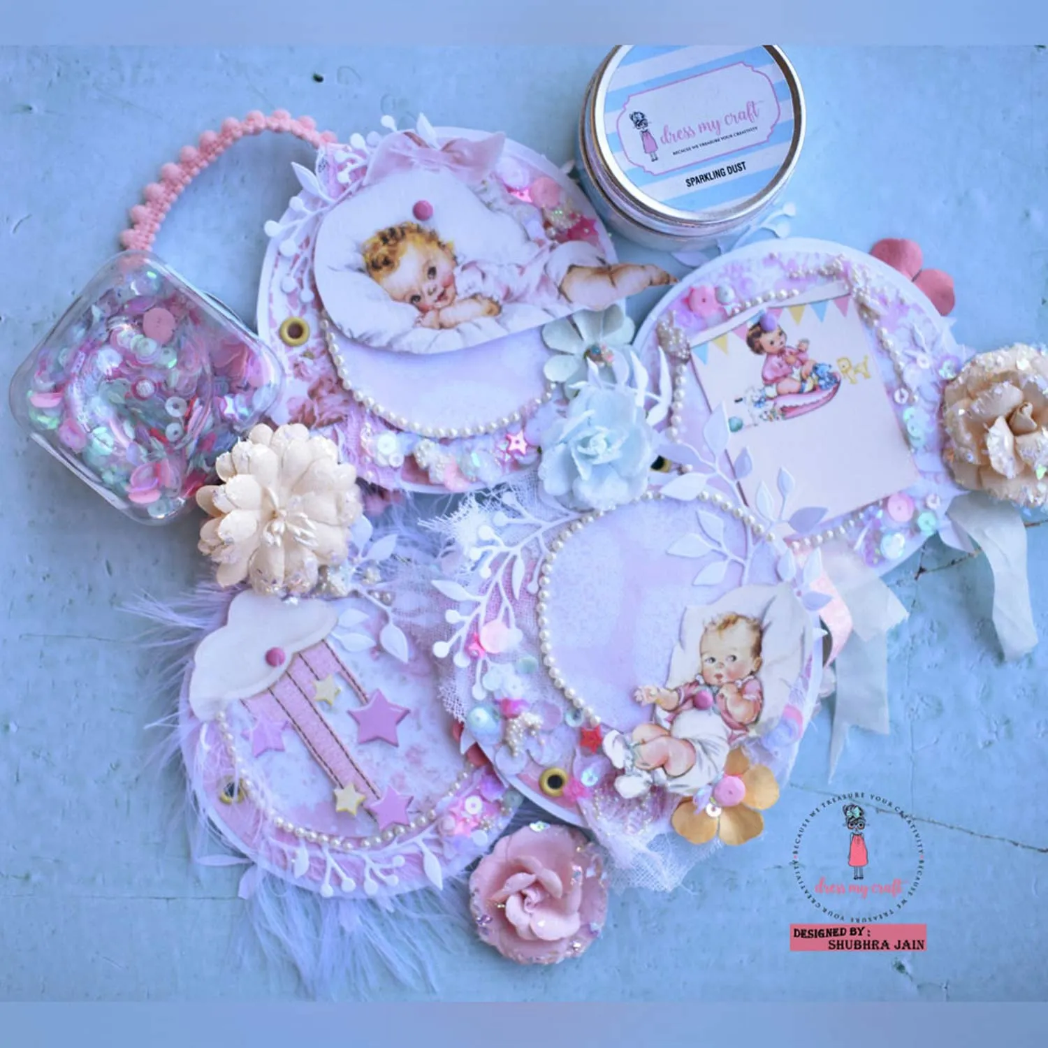 Charming Baby Girl Motif Sheet