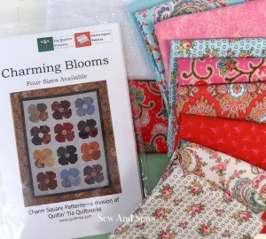 Charming Blooms FQ Quilt Top Kit