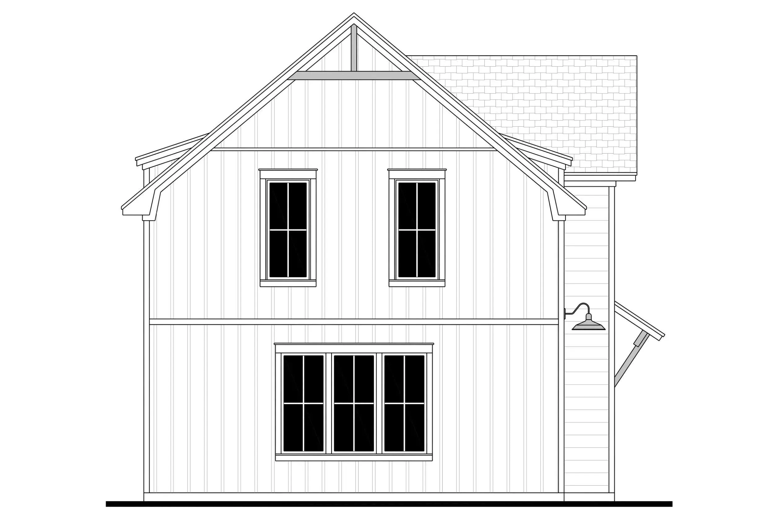 Charming Carriage House Plan with Spacious Garage and Cozy Living
