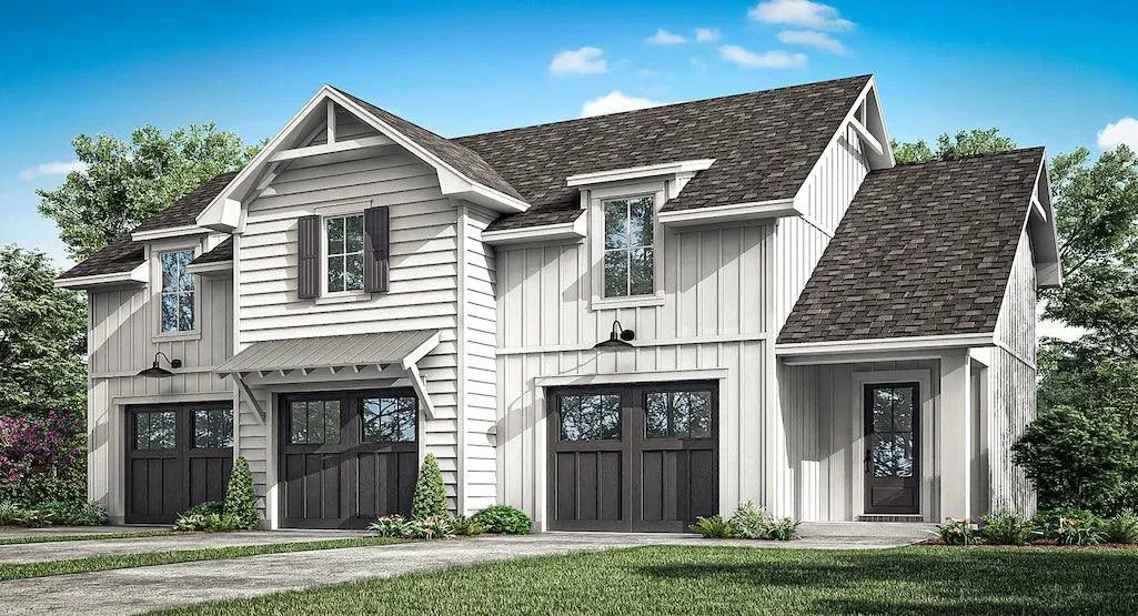 Charming Carriage House Plan with Spacious Garage and Cozy Living