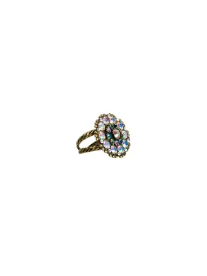 Charming Crystal Bloom Cocktail Ring - RBT78AGSMI