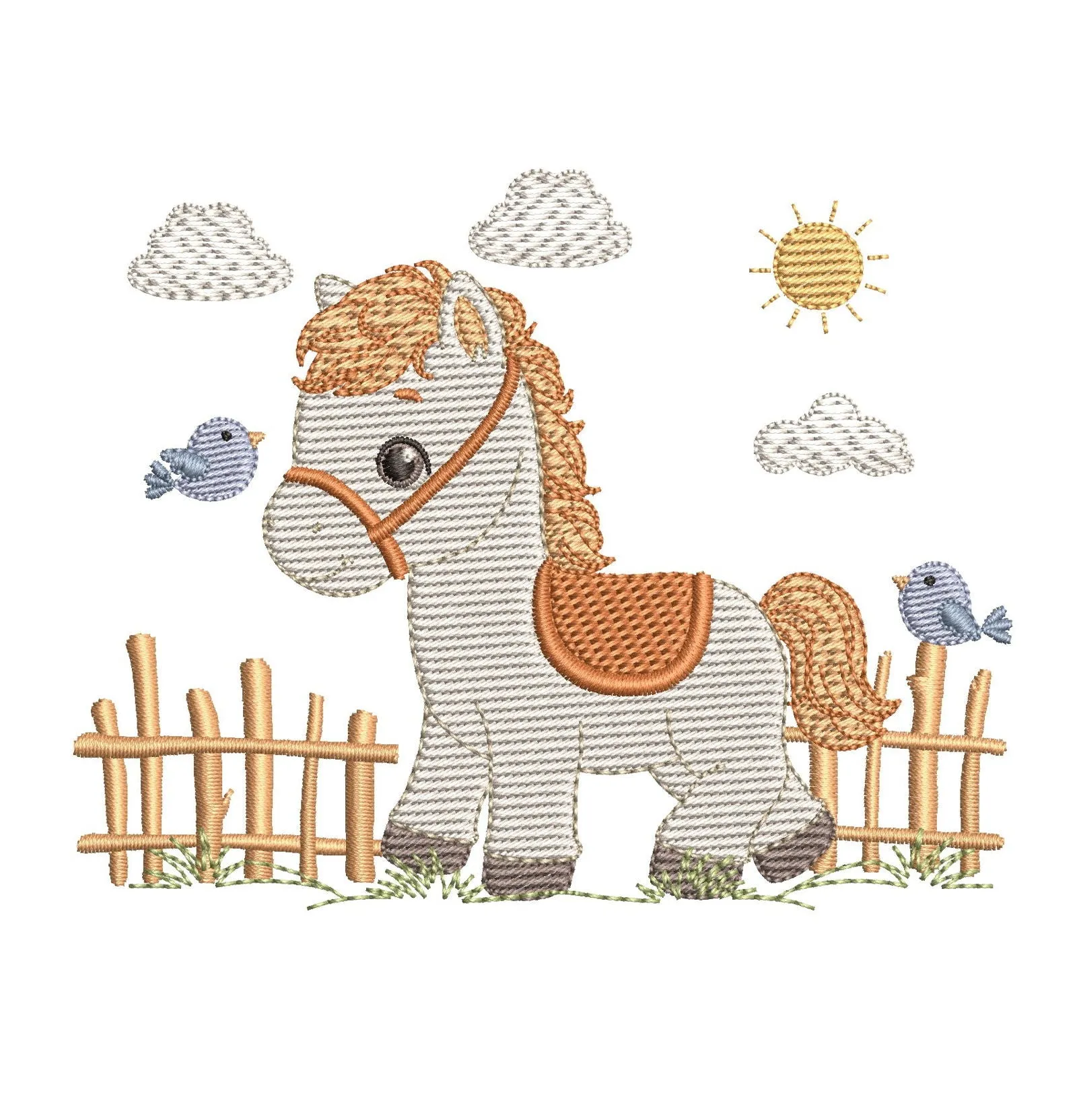 Charming Horse Embroidery Design | FineryEmbroidery