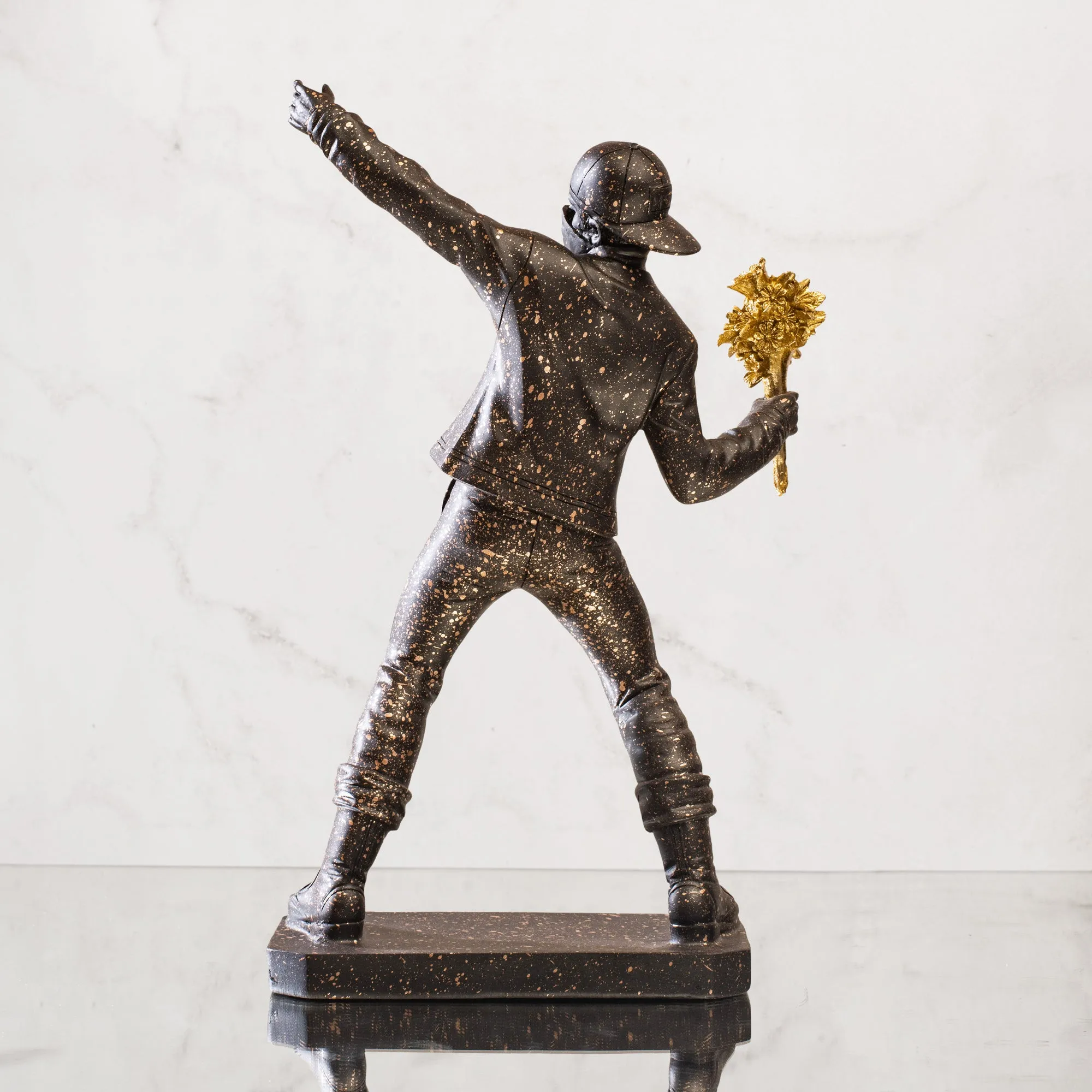Charming Man with Handheld Flowers