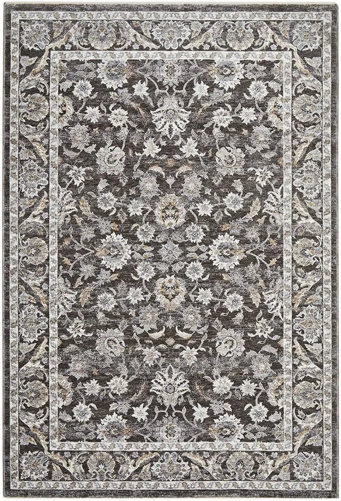 Charming Motif Grey Rug