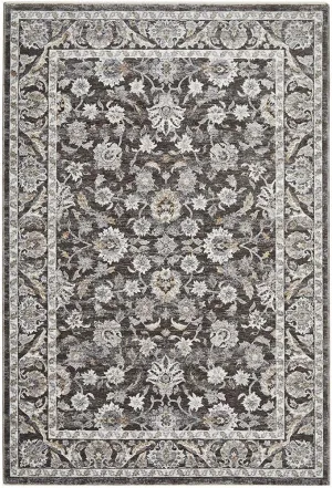 Charming Motif Grey Rug