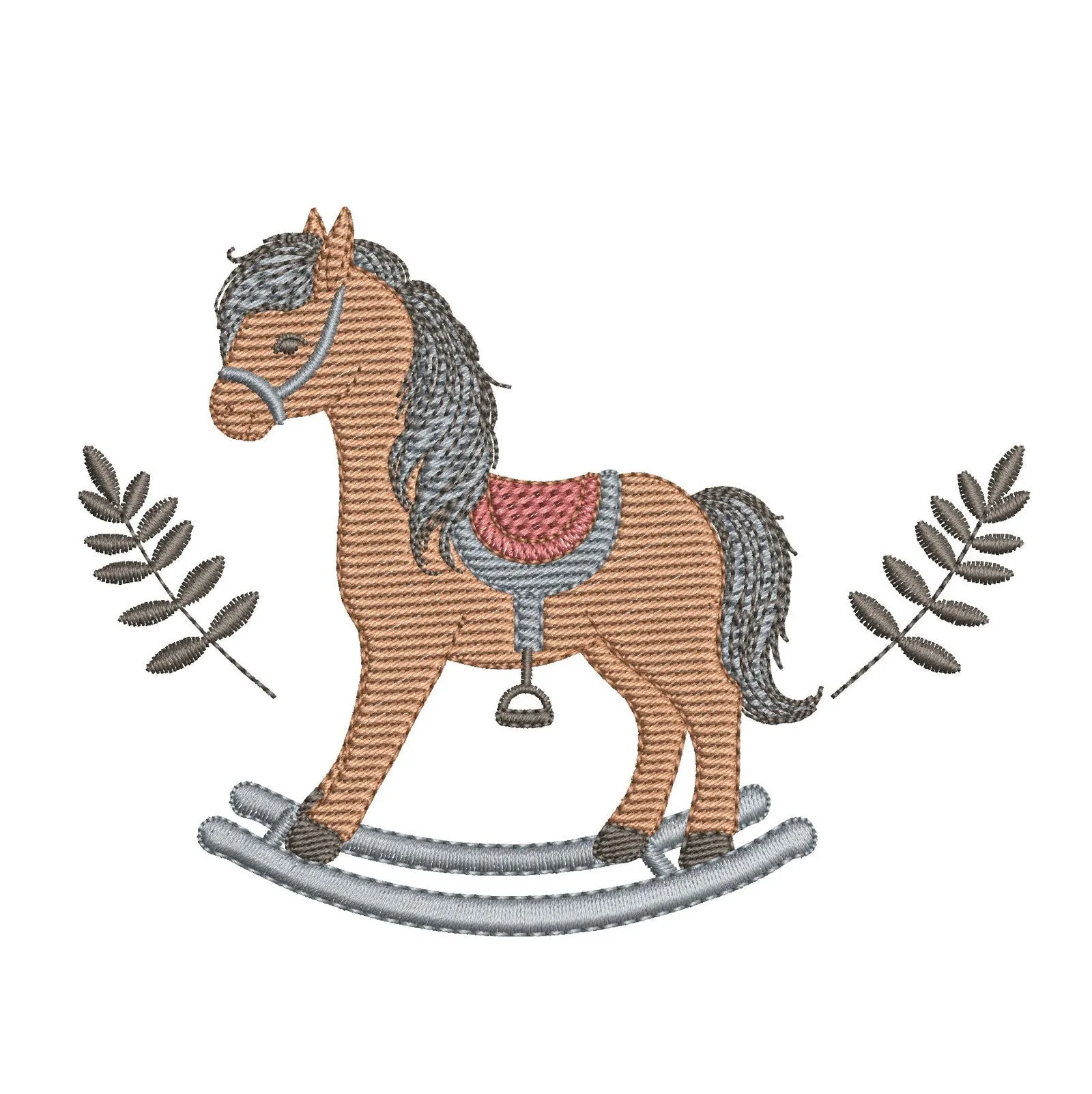 Charming Rocking Horse Embroidery Design | FineryEmbroidery