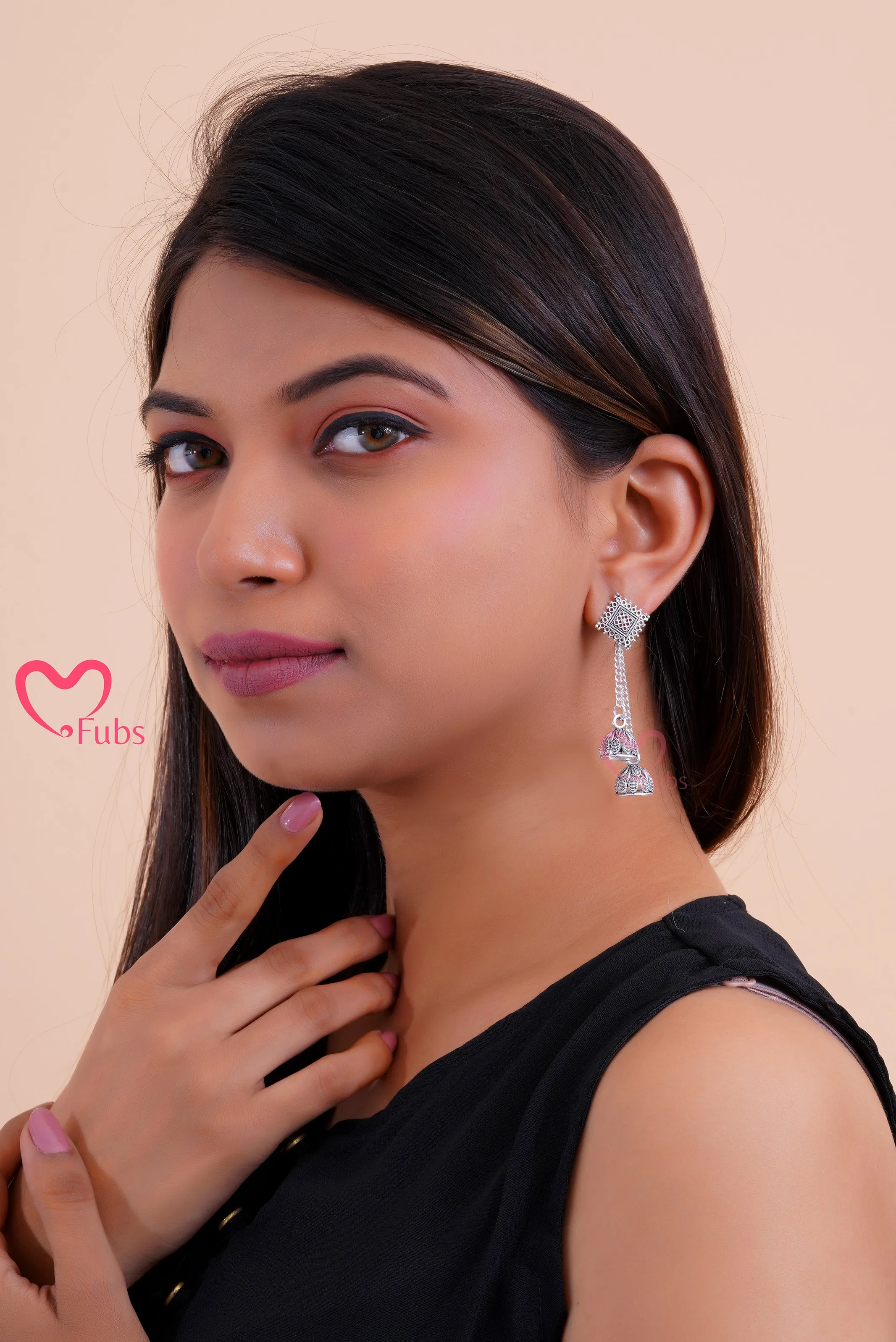 Charming Squared Chain Beaded Danglers