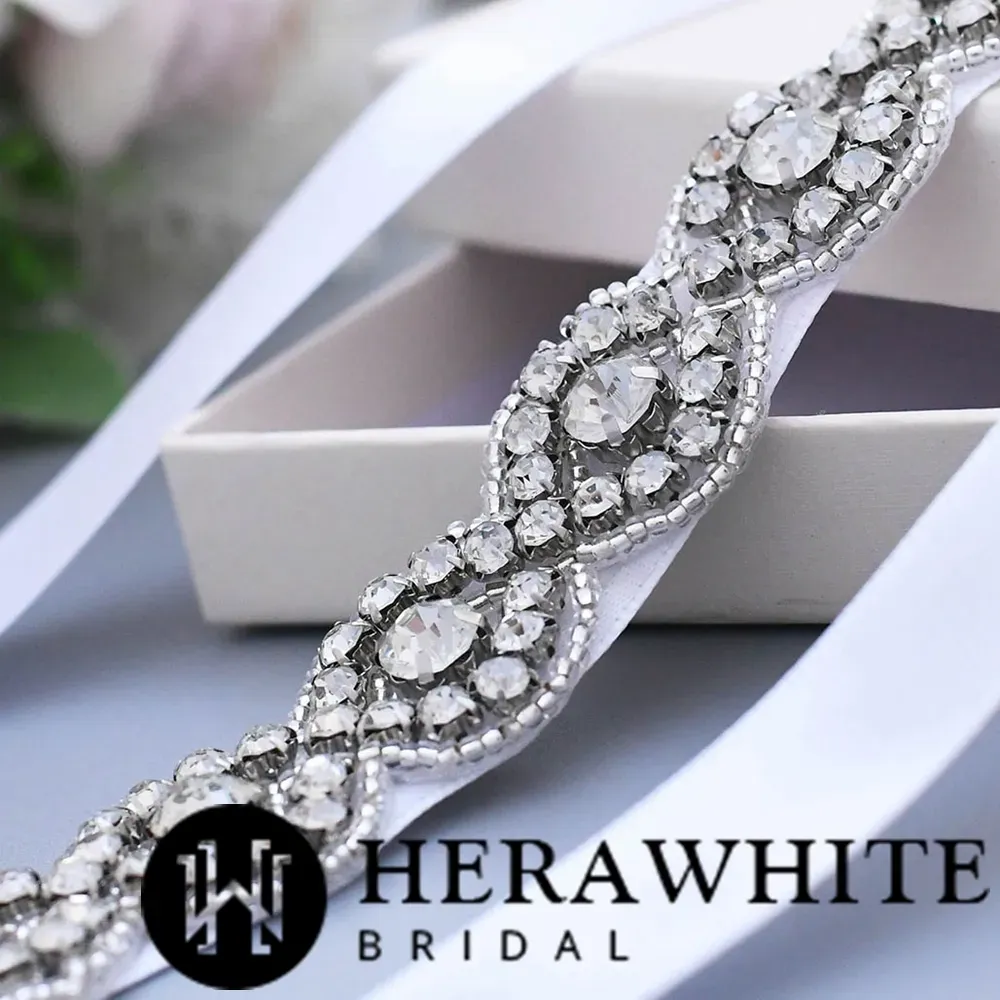 Charming Wave Rhinestones Bridal Belt