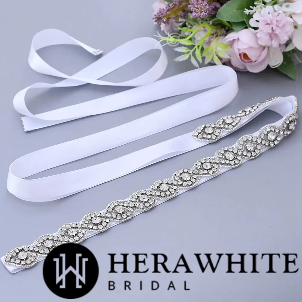 Charming Wave Rhinestones Bridal Belt