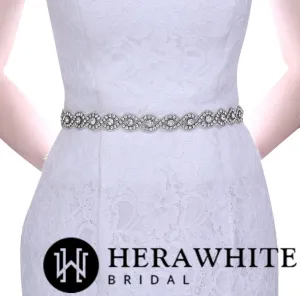 Charming Wave Rhinestones Bridal Belt