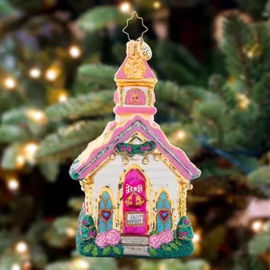 Charming Wedding Chapel Ornament