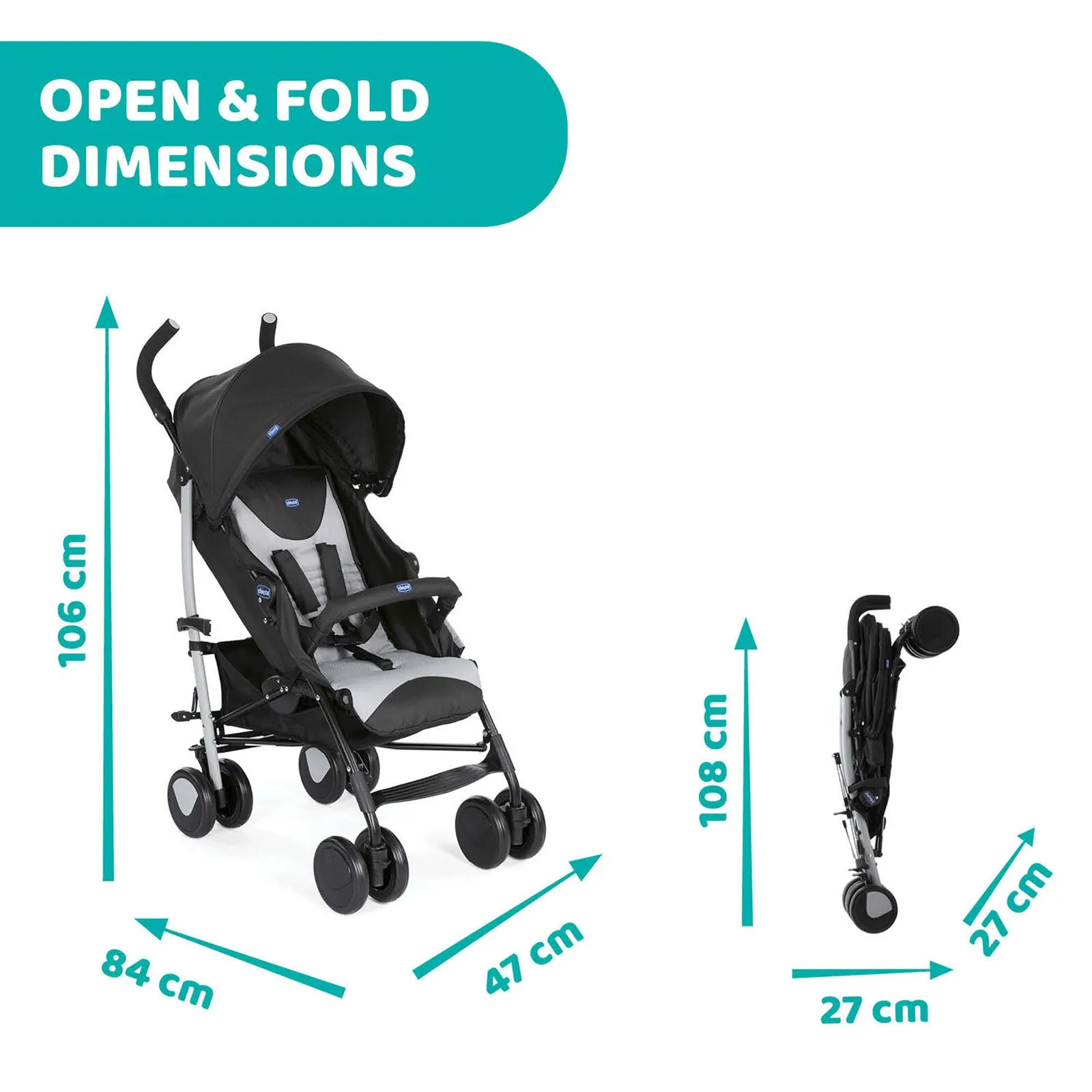 Chicco Echo Stroller - Stone