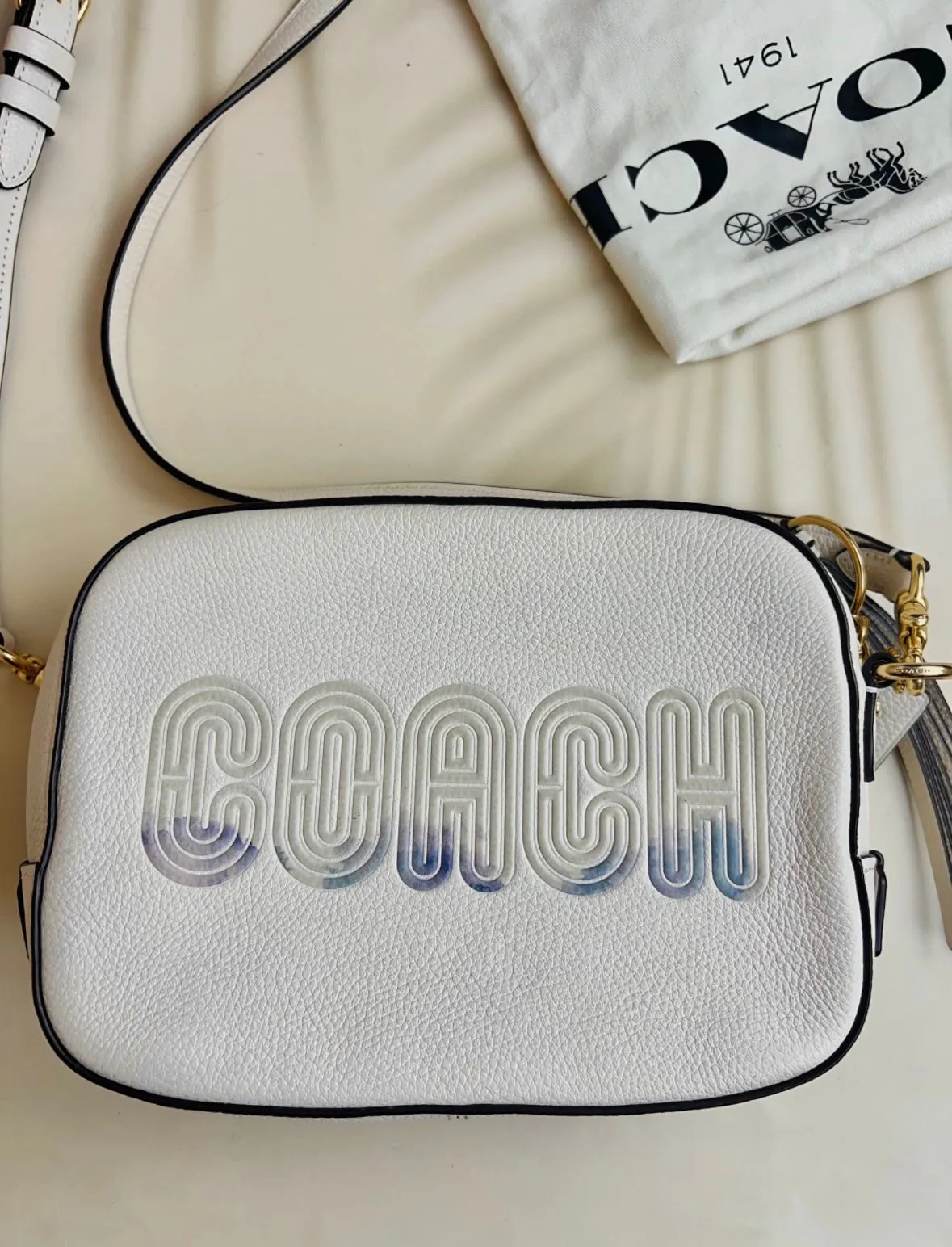 Coach Off White Camera Bag