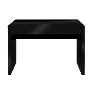 Compact and Curvaceous High Gloss Workstation with Spacious Storage Drawer