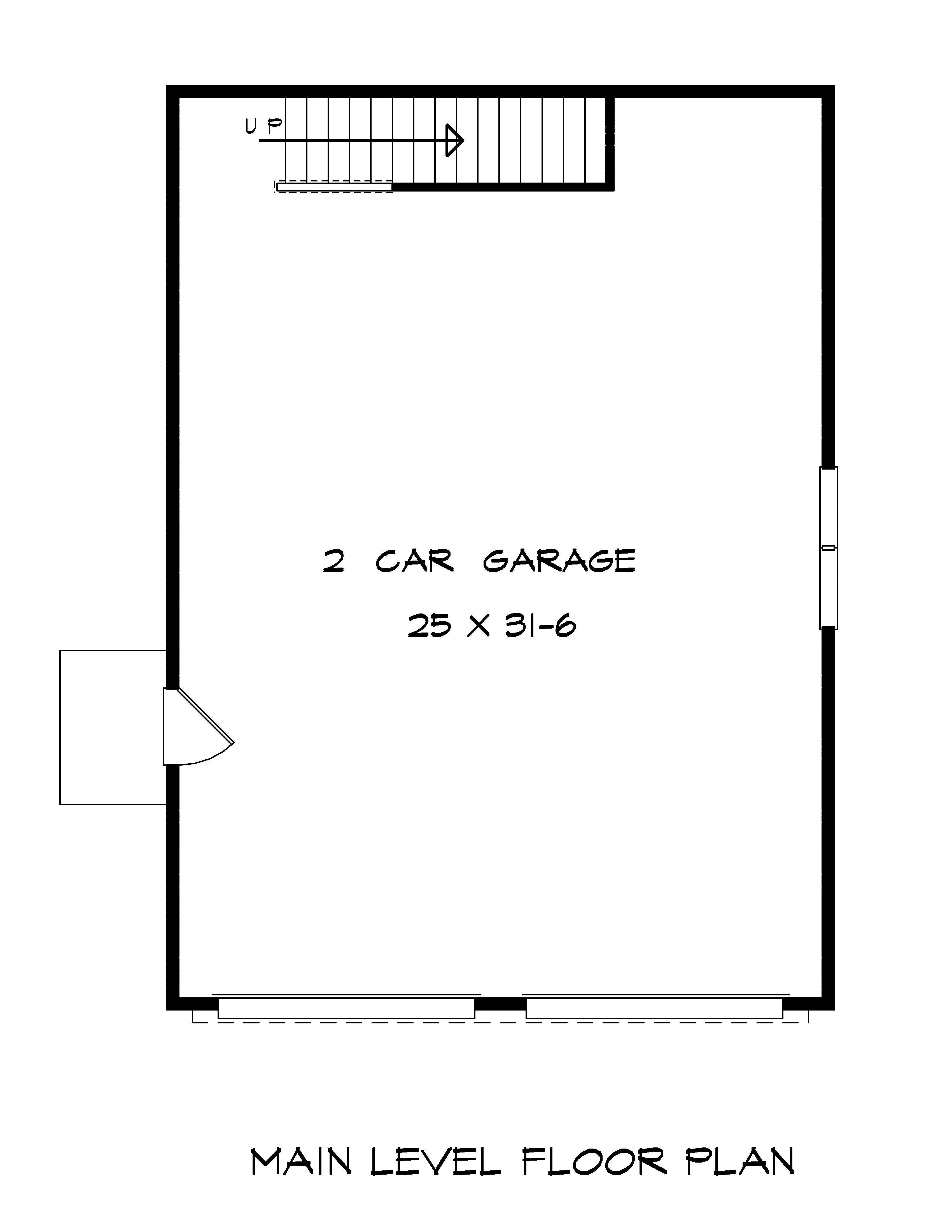 Compact One-Bedroom House Plan with Spacious Garage