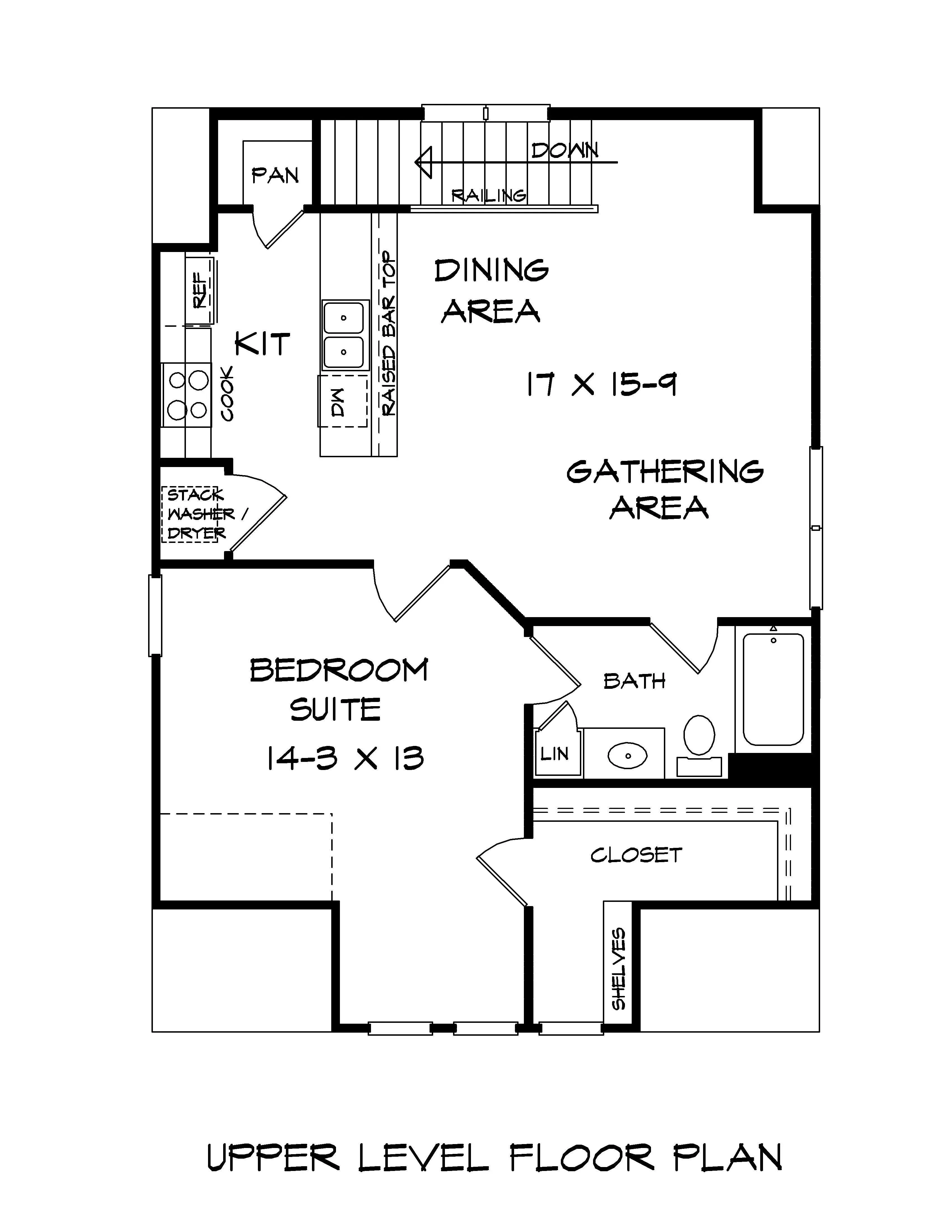 Compact One-Bedroom House Plan with Spacious Garage