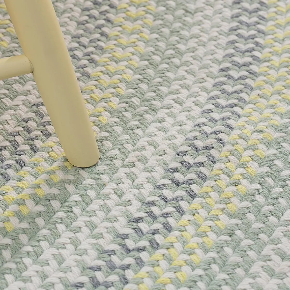 Cottage Braided Wool Rug - Yellow/Green