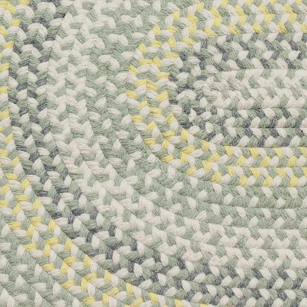 Cottage Braided Wool Rug - Yellow/Green