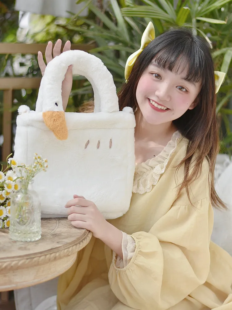 Cottagecore Goose Duck Shoulder Messenger Tote Bag