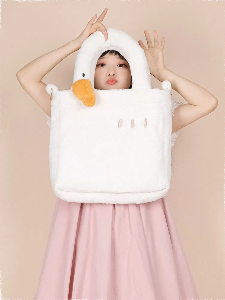 Cottagecore Goose Duck Shoulder Messenger Tote Bag