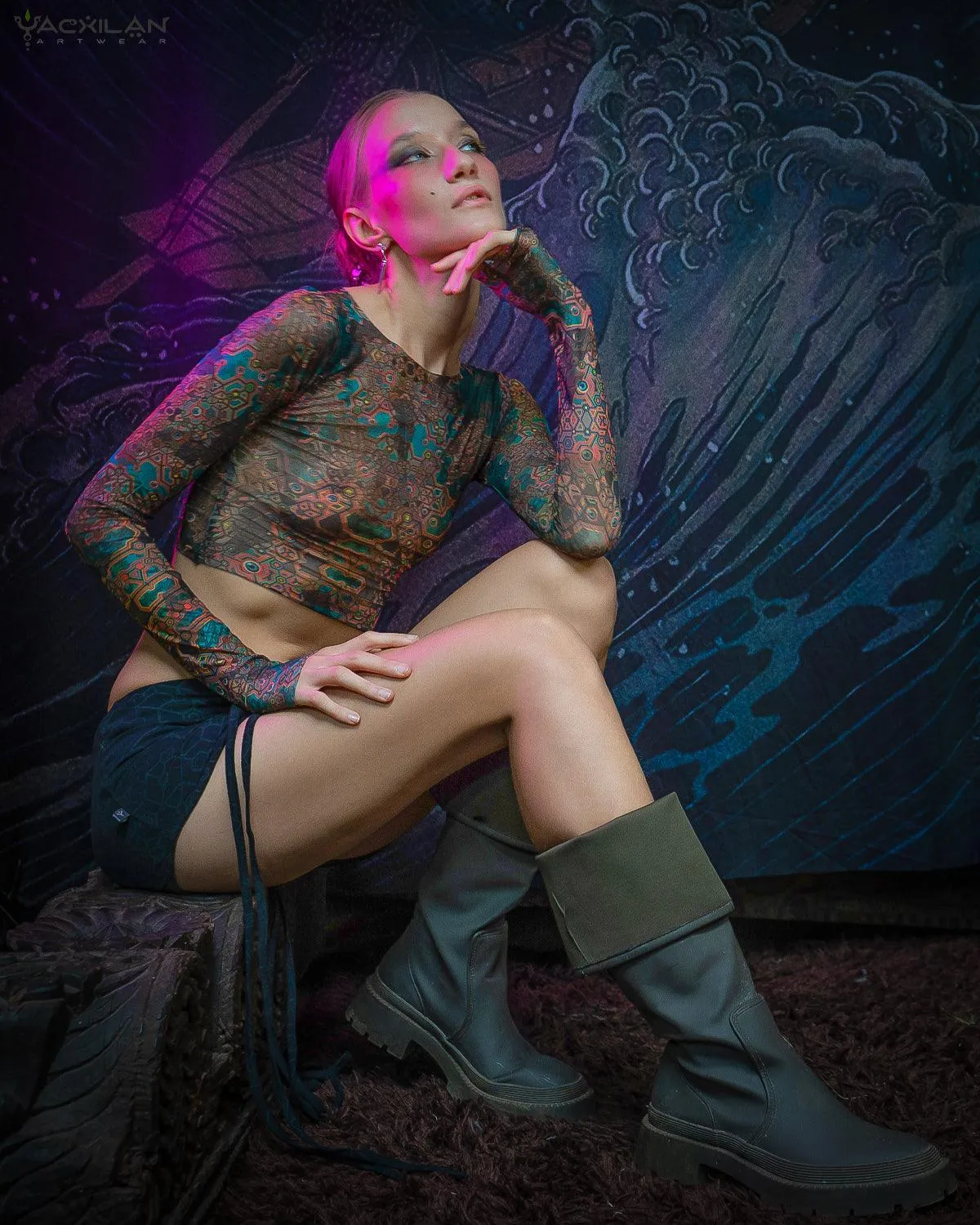 Crop-Top Woman / Longsleeve Soft Mesh - ATLANTHEON