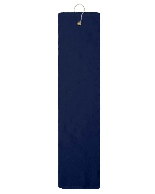 Cross Clubs Grommeted Tri-Fold Golf Towel with Monogram Initials