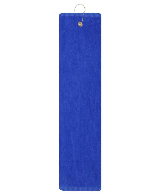 Cross Clubs Grommeted Tri-Fold Golf Towel with Monogram Initials