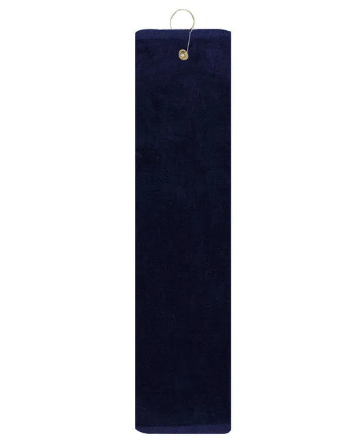 Cross Clubs Grommeted Tri-Fold Golf Towel with Monogram Initials