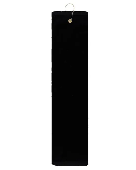 Cross Clubs Grommeted Tri-Fold Golf Towel with Monogram Initials