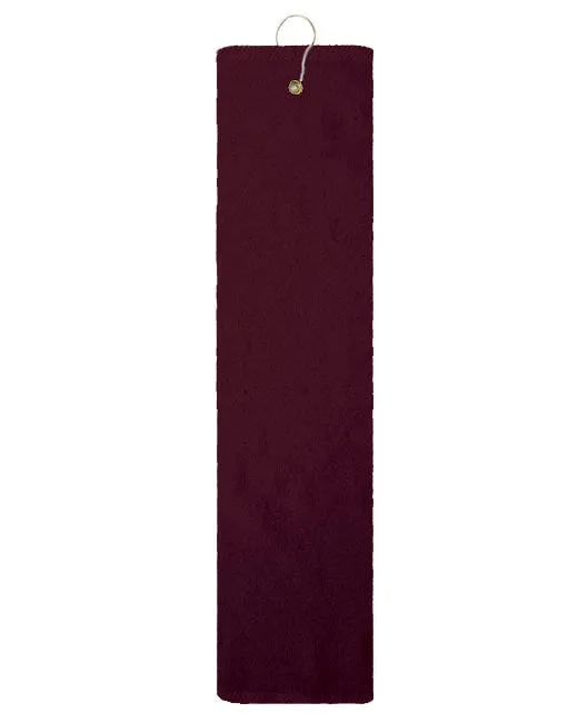 Cross Clubs Grommeted Tri-Fold Golf Towel with Monogram Initials