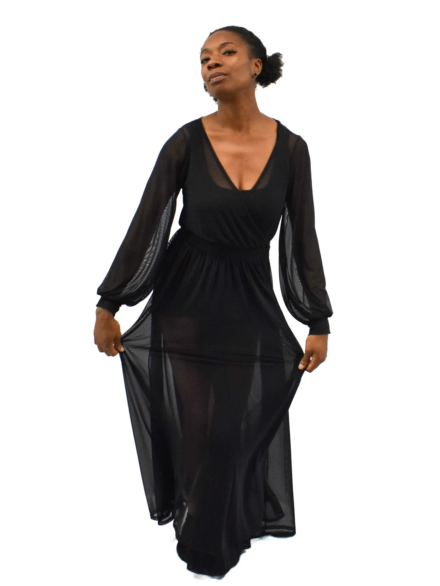 Dita Mesh Wrap Dress Duster FOXBLOOD