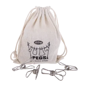 D.Line -  Stainless Steel Wire Pegs In Hemp Bag Pack 36