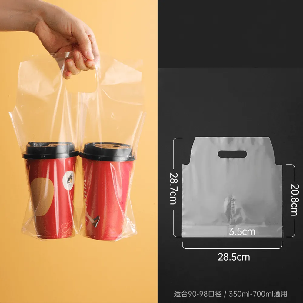 Double Re-useable Milk Tea Bubble Cup Carry Bag