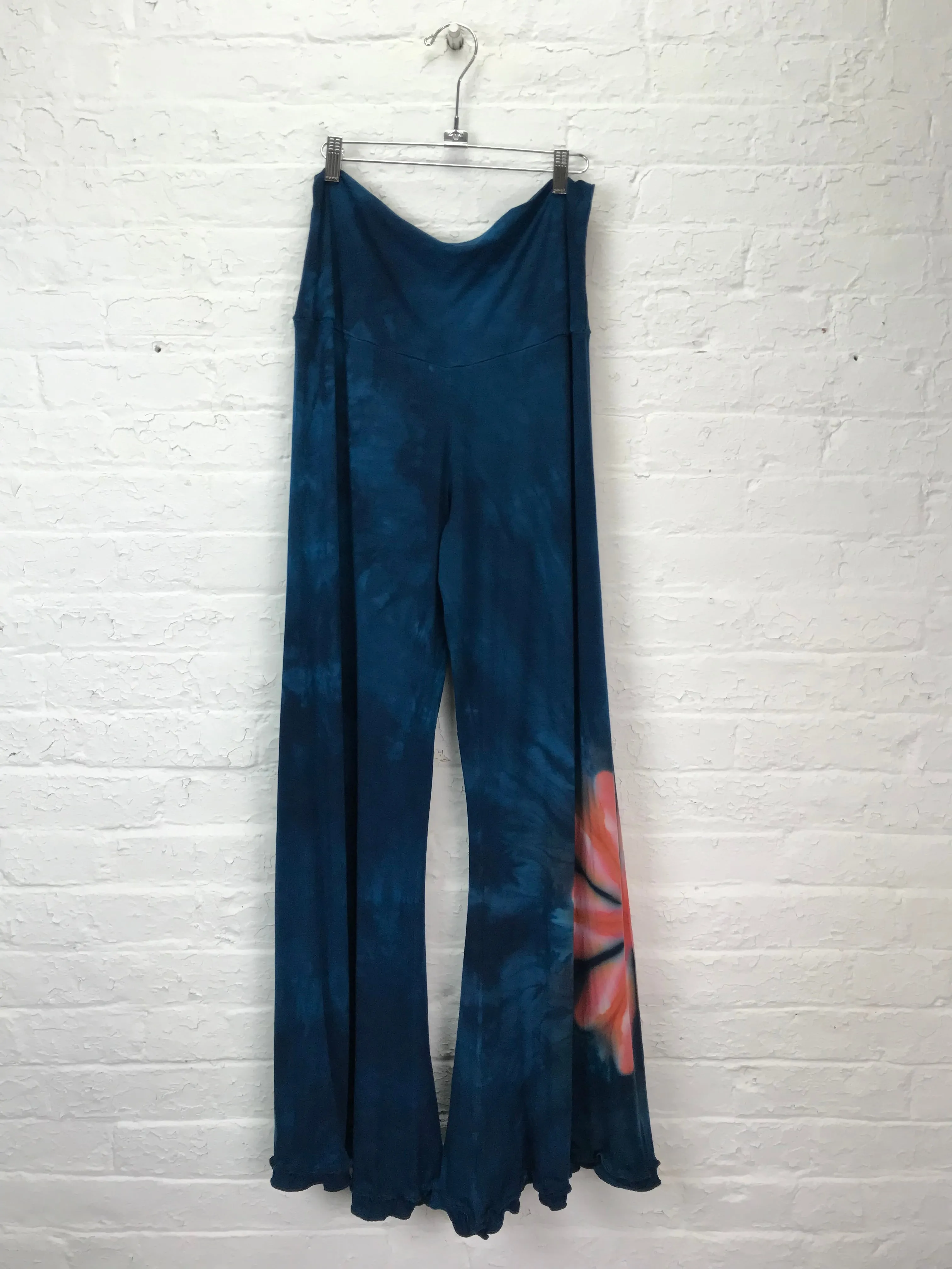Double Ruffle Spanish Pant in Peach Blush Dahlia