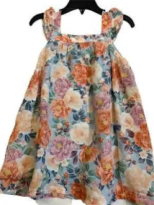 Dress - Sleeveless  - Multi Colored Flowers