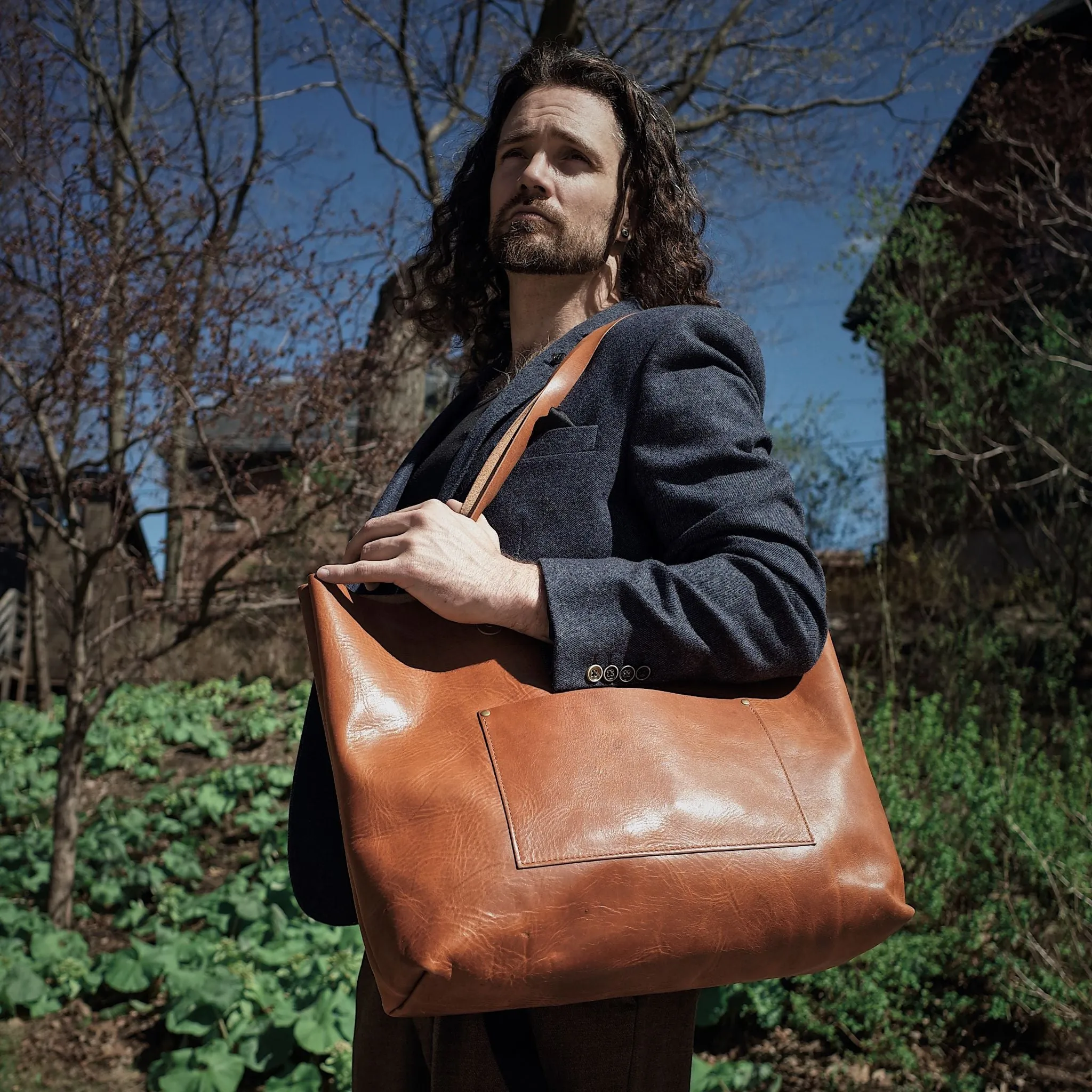 Dunham Leather Tote Bag – English Tan Edition