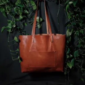 Dunham Leather Tote Bag – English Tan Edition